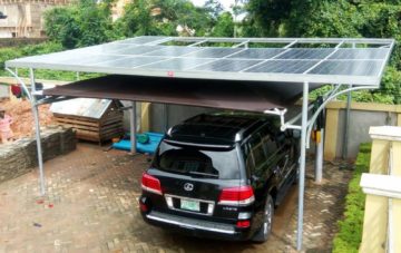 Installation of a 3kw Solar Hybrid Car Port Home System in Ikorodu, Lagos – Nigeria